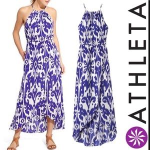 Athleta Small Purple and White Maxi Dress